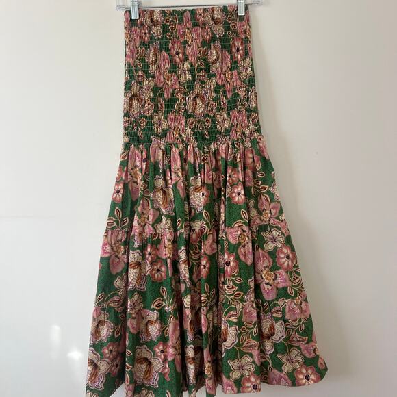 Misa Los Angeles Lola Convertible Smocked Midi Dress Maxi Skirt Womens Small - Picture 3 of 15